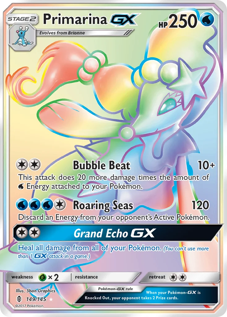 Primarina-GX Pokemon card