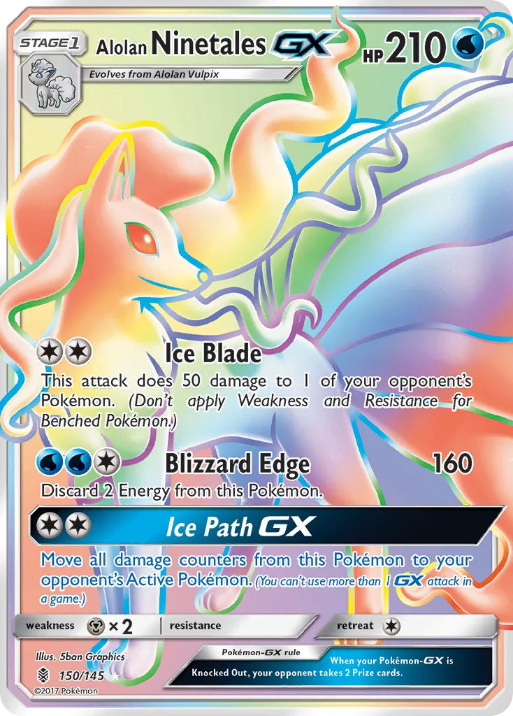 Alolan Ninetales-GX Pokemon card