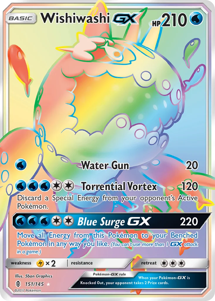 Wishiwashi-GX Pokemon card