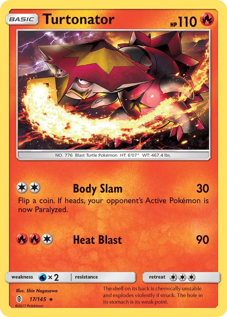 Turtonator Pokemon card