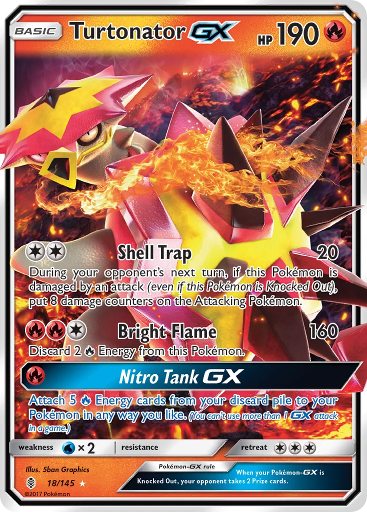 Turtonator-GX Pokemon card