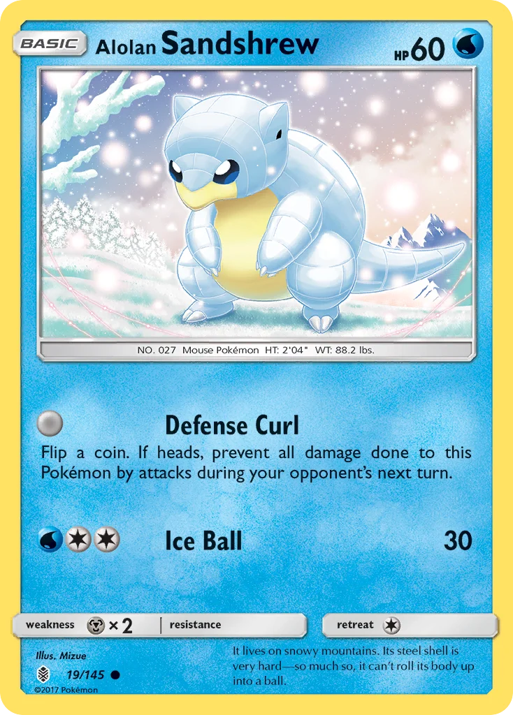 Alolan Sandshrew Pokemon card