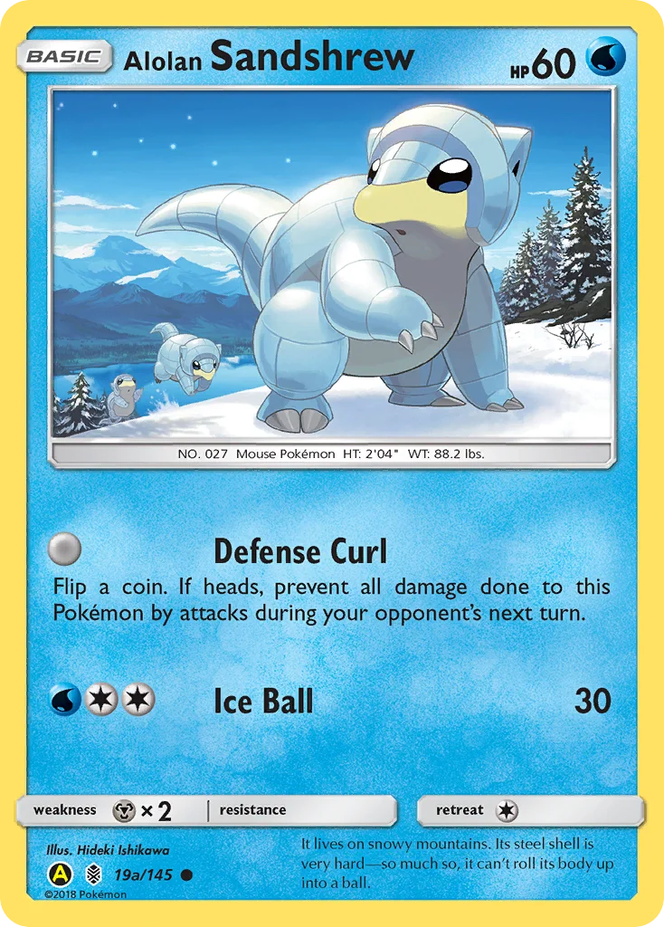 Alolan Sandshrew Pokemon card