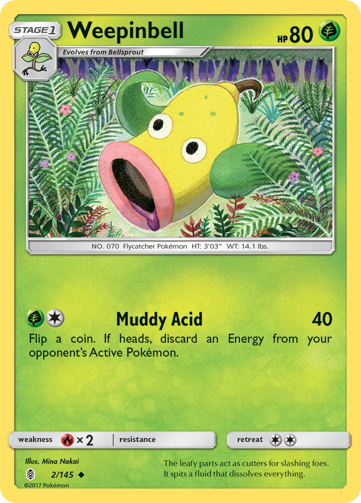 Weepinbell Pokemon card