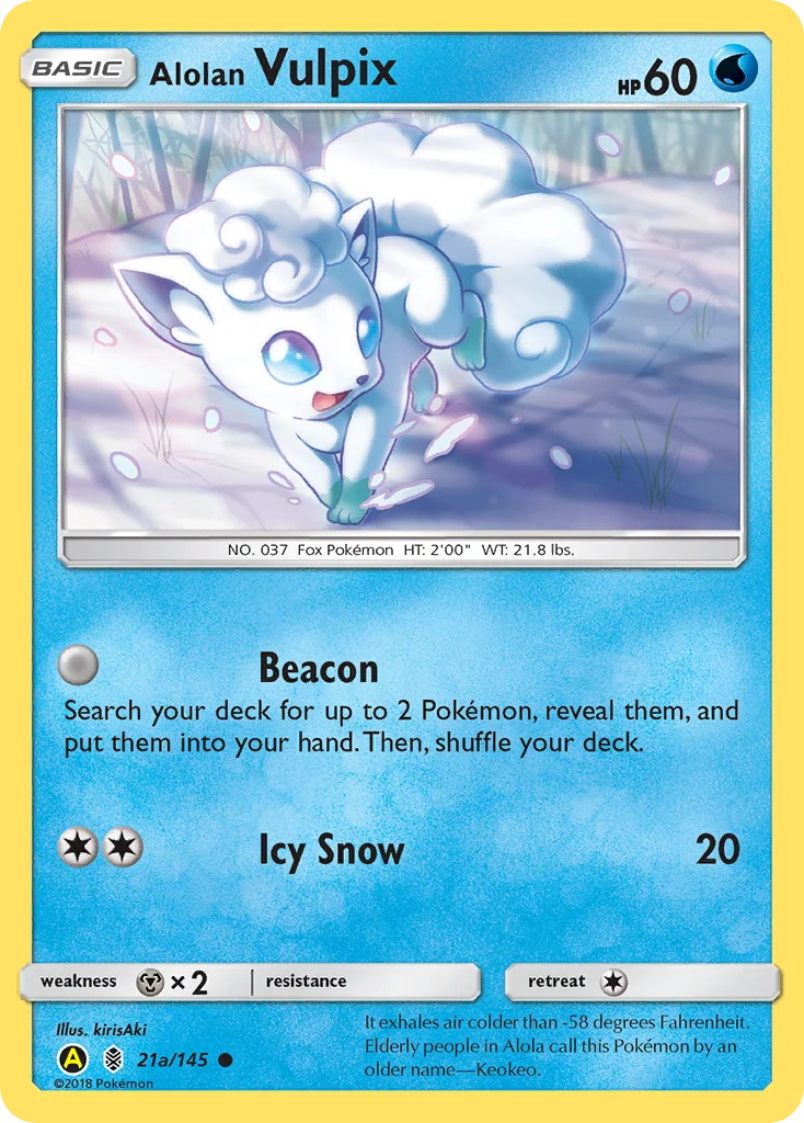 Alolan Vulpix Pokemon card