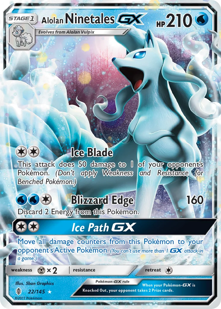 Alolan Ninetales-GX Pokemon card