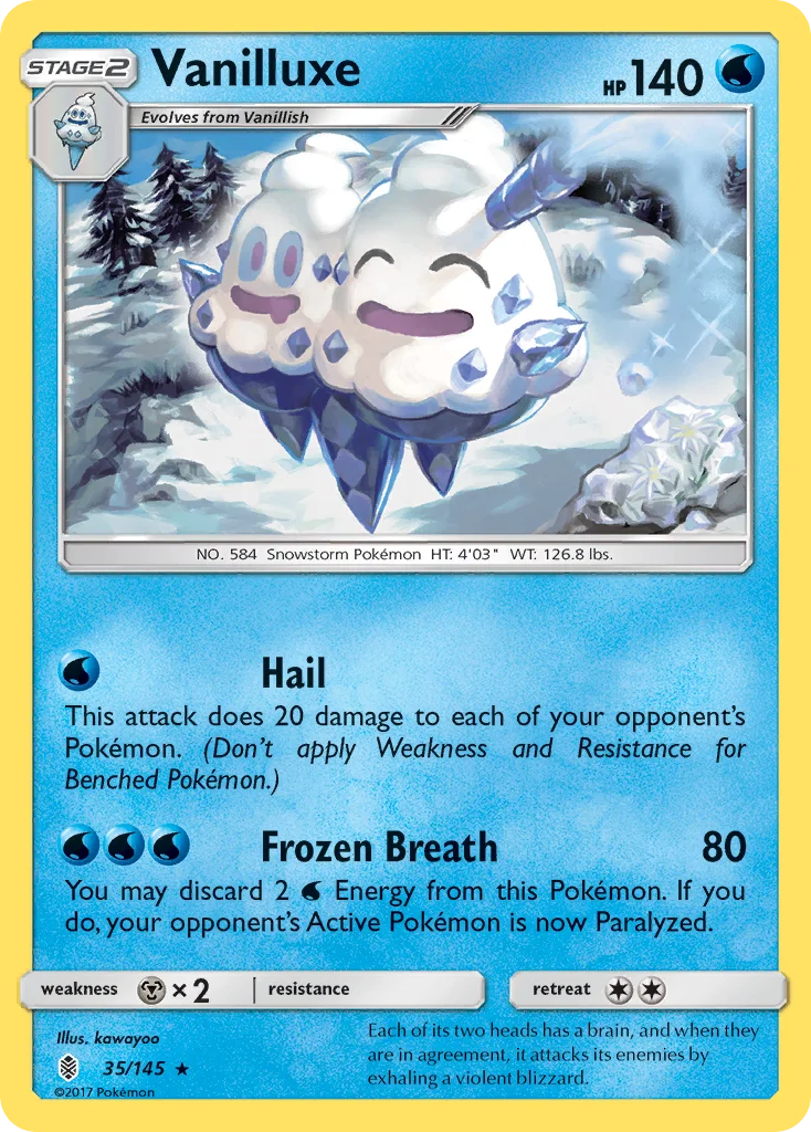 Vanilluxe Pokemon card