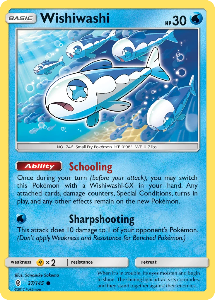 Wishiwashi Pokemon card
