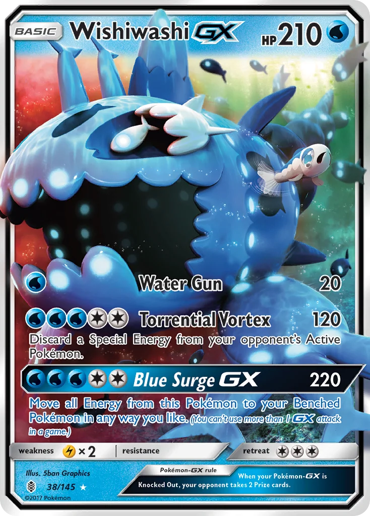 Wishiwashi-GX Pokemon card