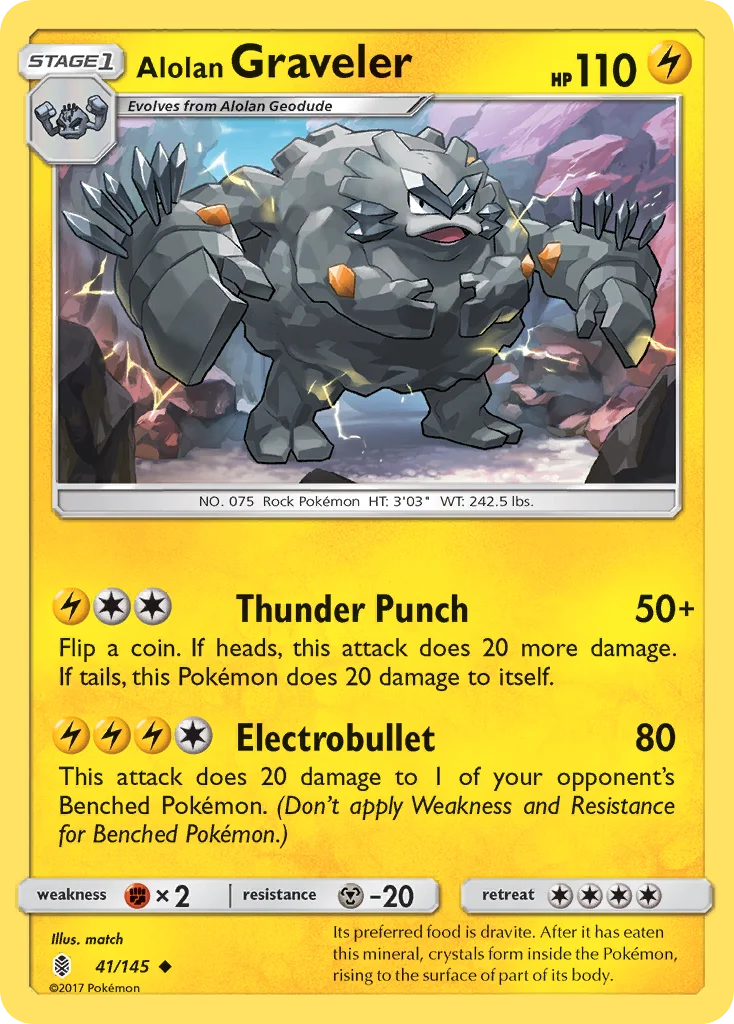Alolan Graveler Pokemon card