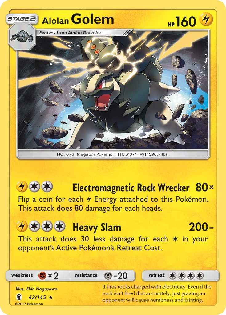 Alolan Golem Pokemon card