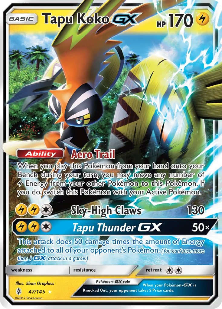 Tapu Koko-GX Pokemon card