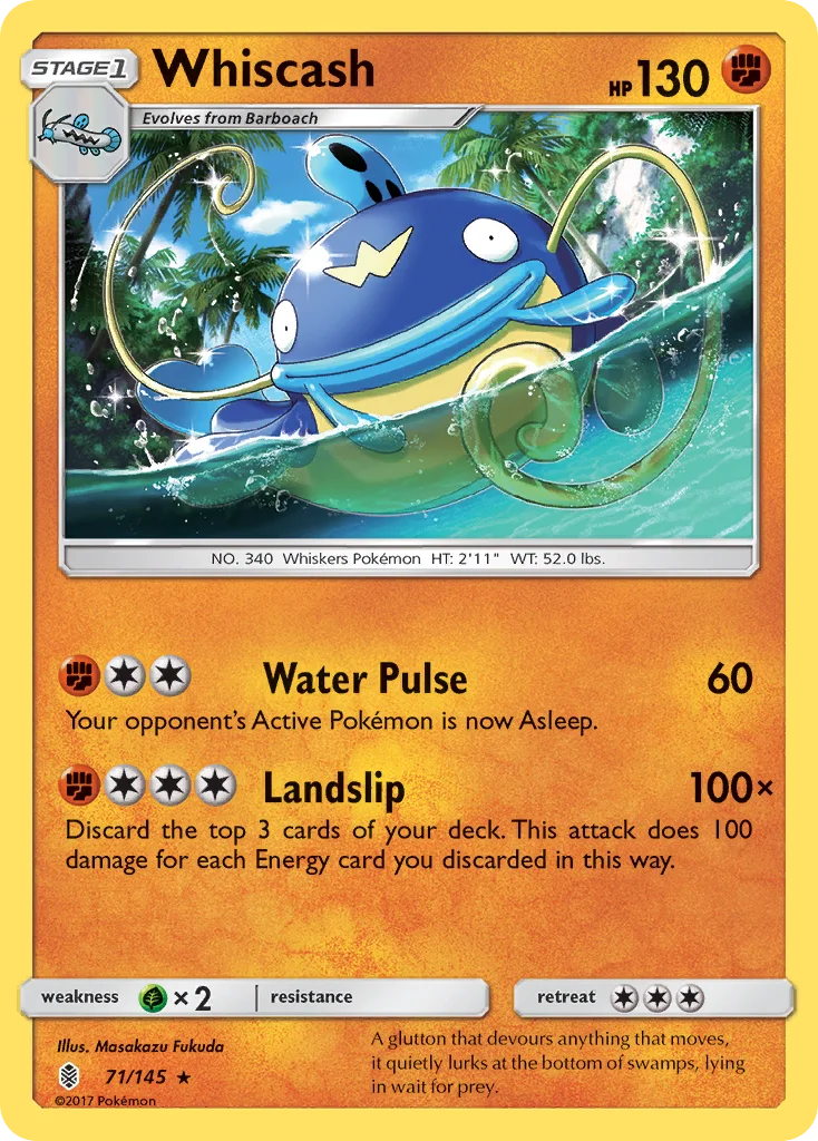 Whiscash Pokemon card