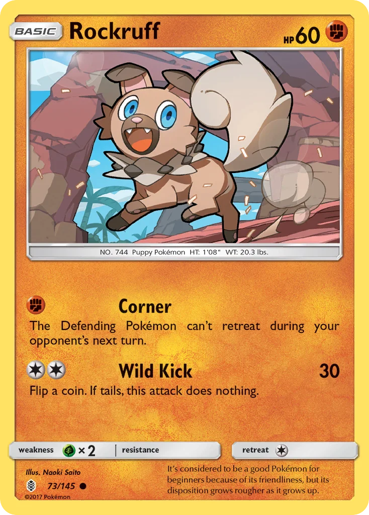 Rockruff Pokemon card