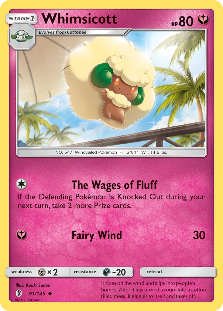 Whimsicott Pokemon card