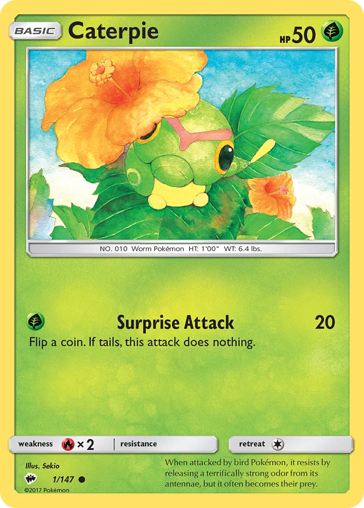 Caterpie Pokemon card