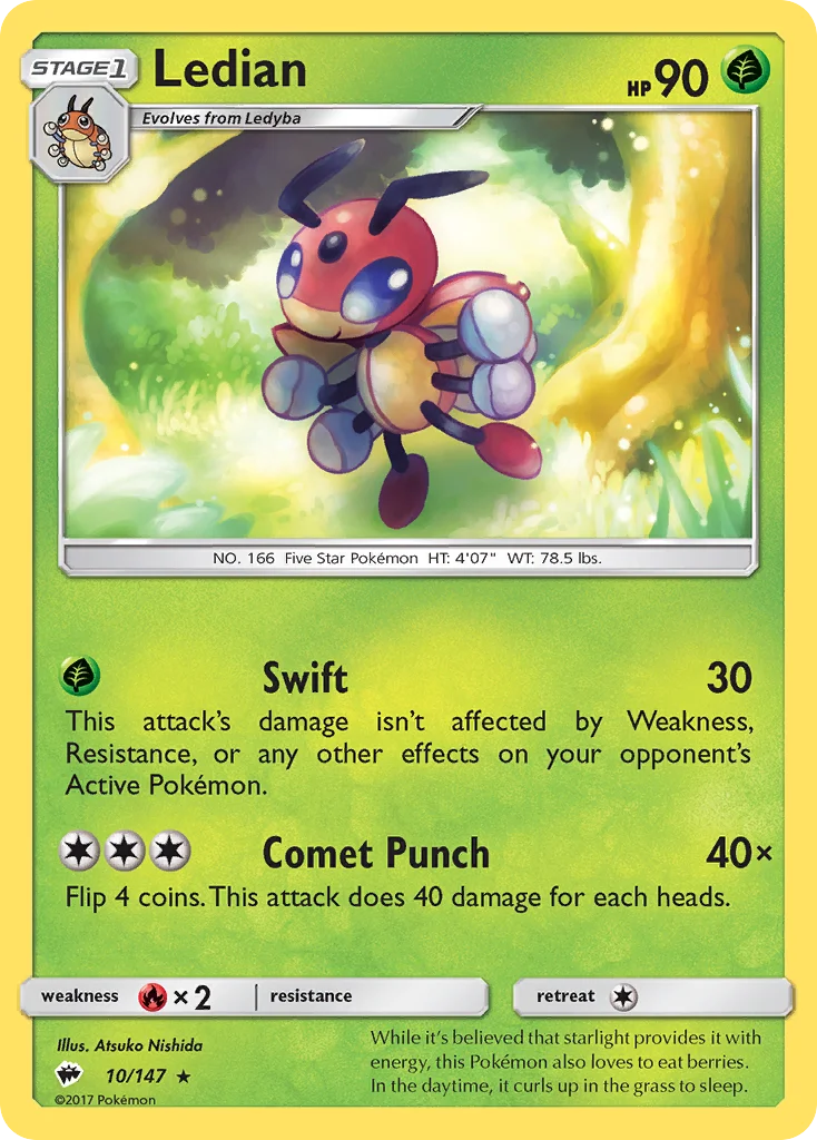 Ledian Pokemon card