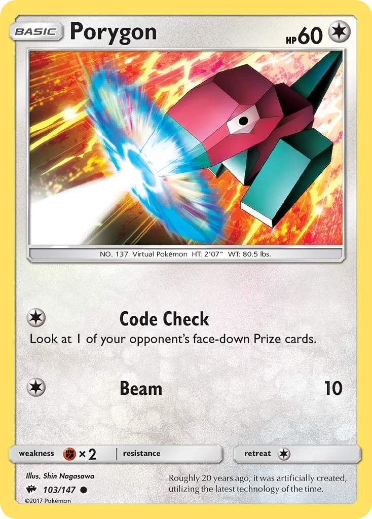 Porygon Pokemon card
