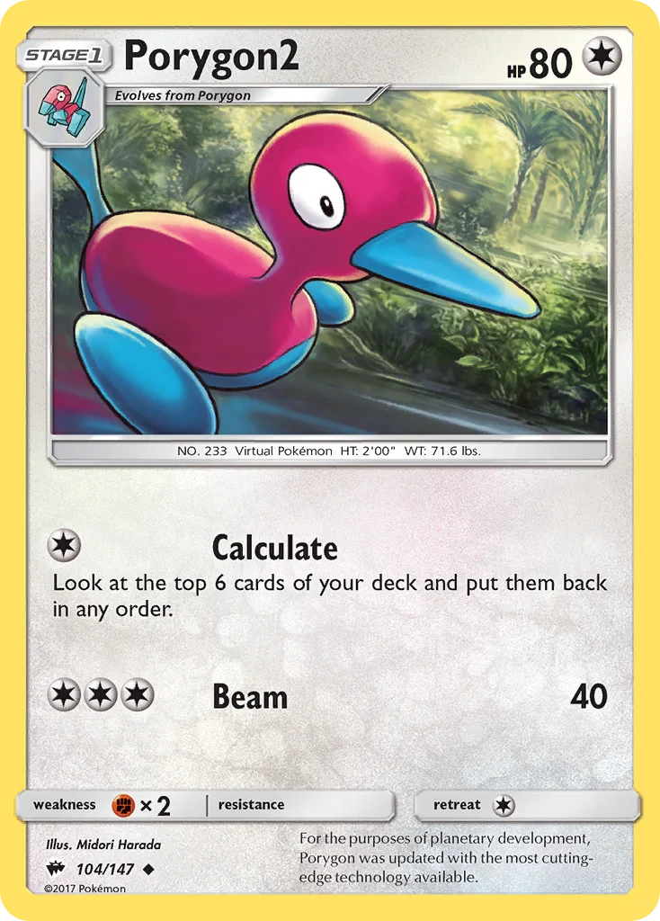 Porygon2 Pokemon card