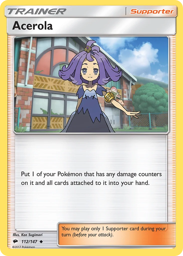 Acerola Pokemon card