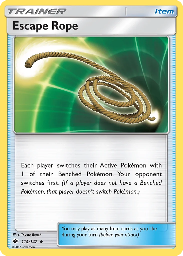 Escape Rope Pokemon card