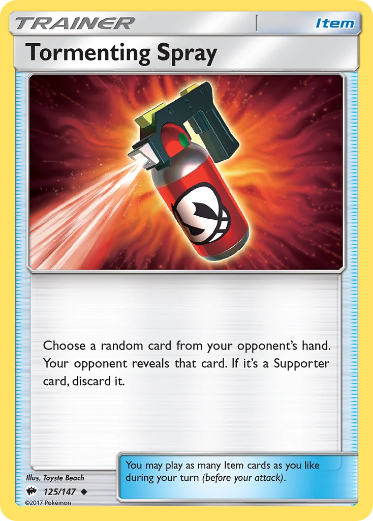 Tormenting Spray Pokemon card