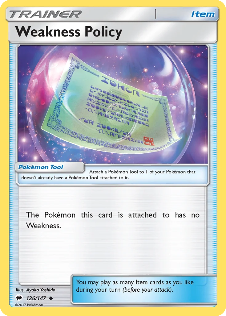 Weakness Policy Pokemon card