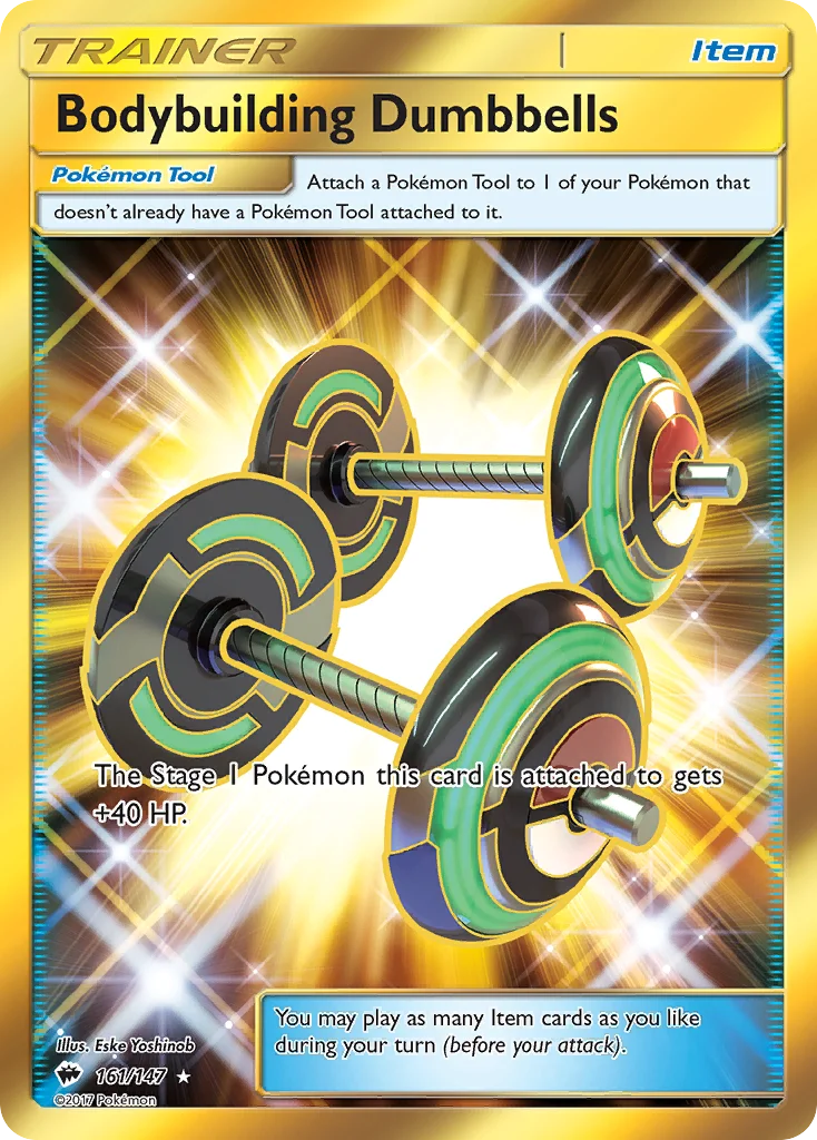Bodybuilding Dumbbells Pokemon card