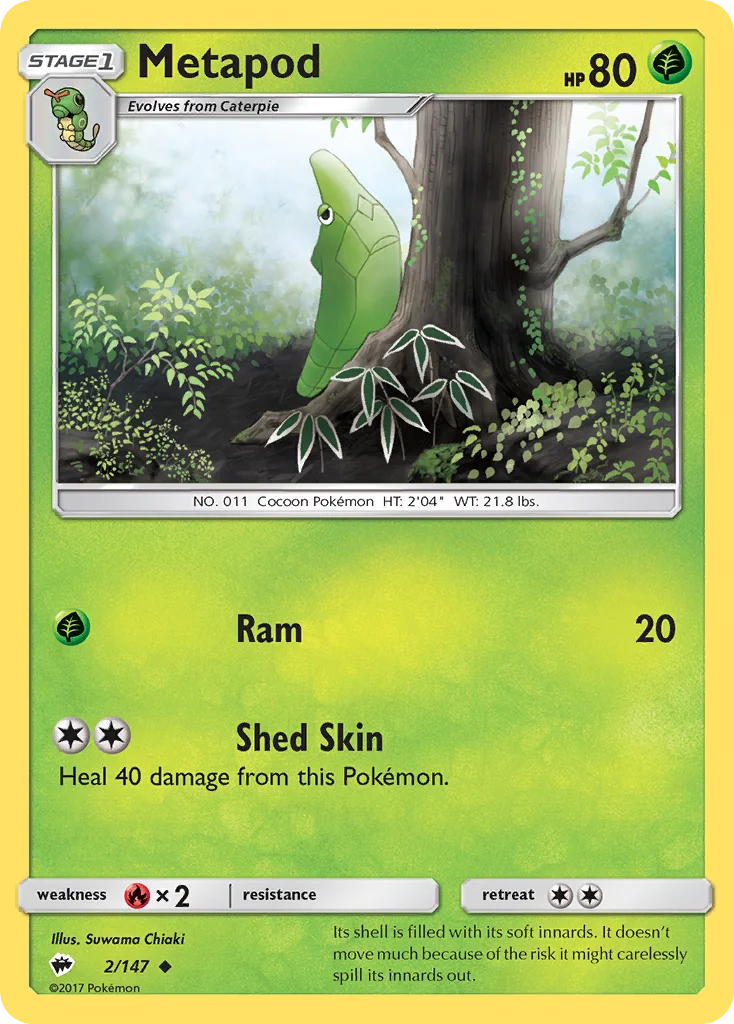Metapod Pokemon card