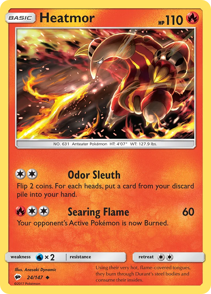 Heatmor Pokemon card