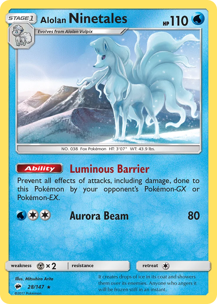 Alolan Ninetales Pokemon card