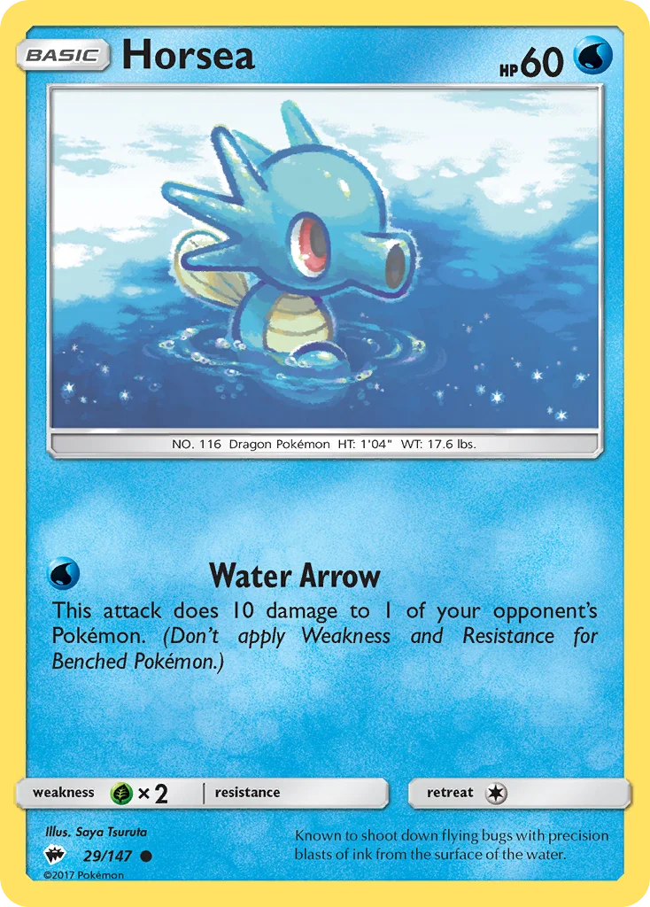 Horsea Pokemon card
