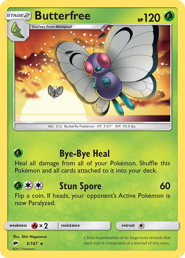 Butterfree Pokemon card