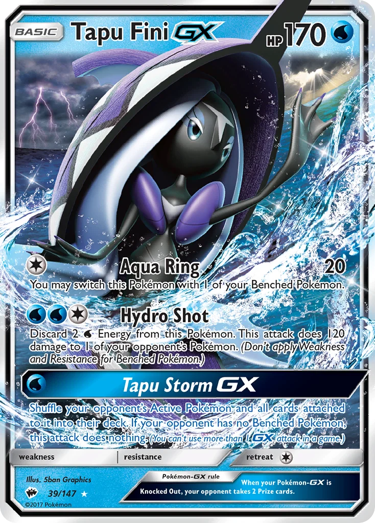 Tapu Fini-GX Pokemon card