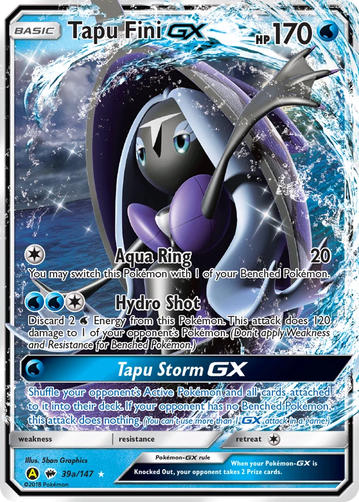 Tapu Fini-GX Pokemon card