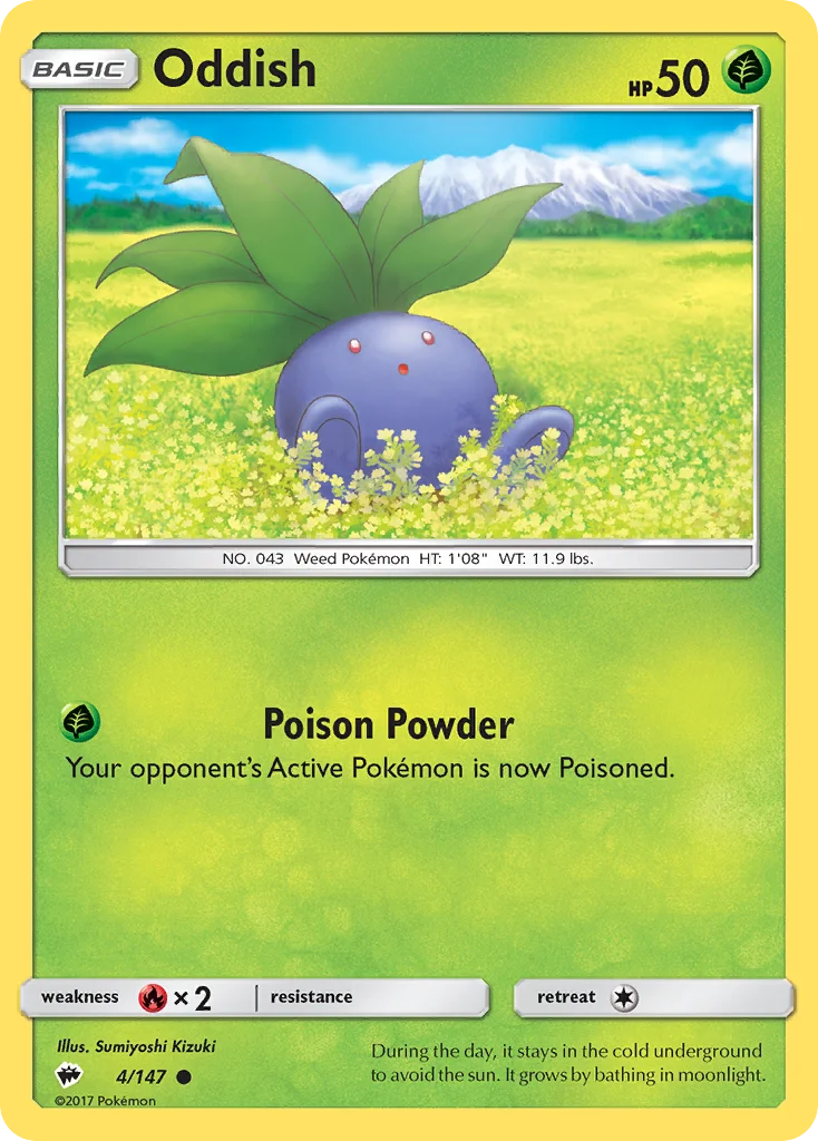 Oddish Pokemon card