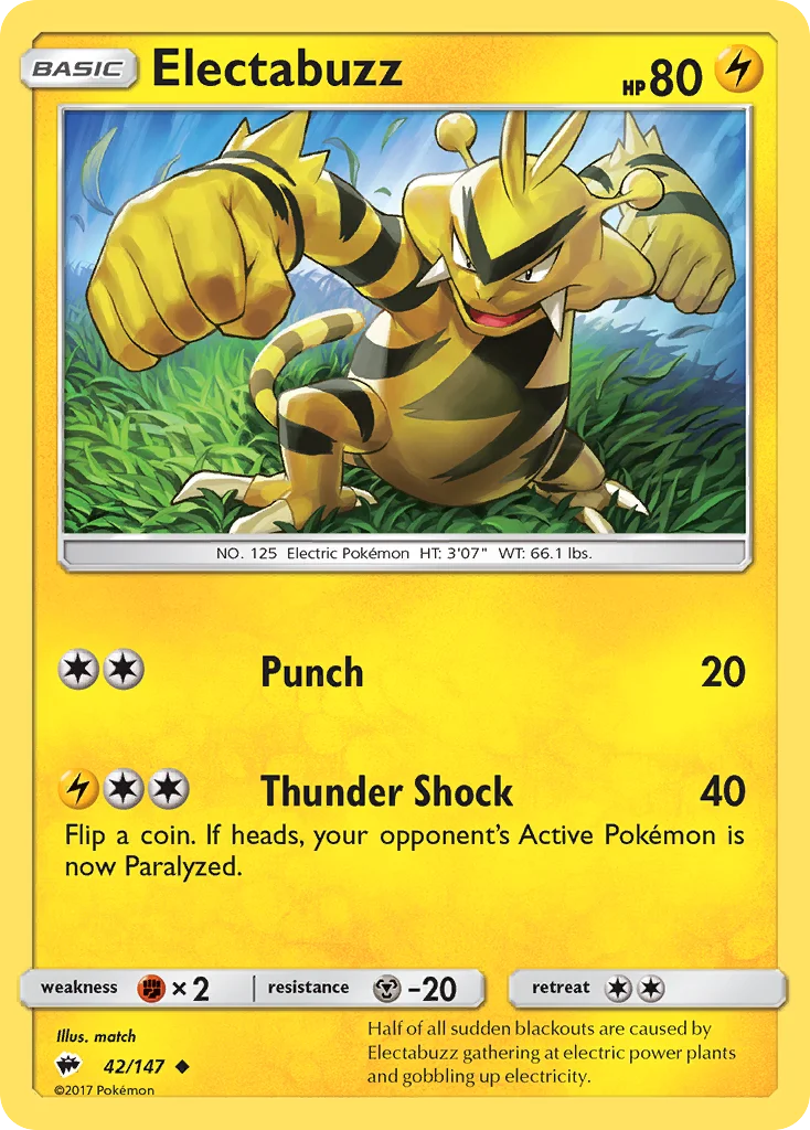 Electabuzz Pokemon card