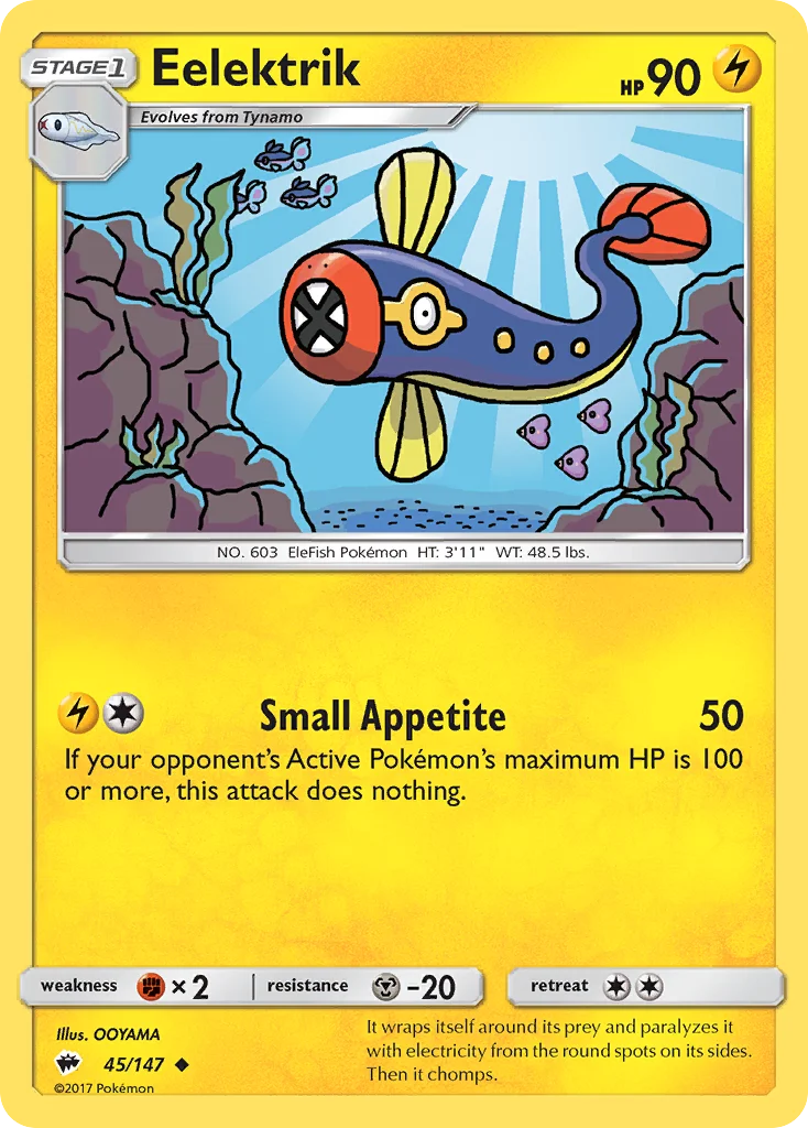 Eelektrik Pokemon card