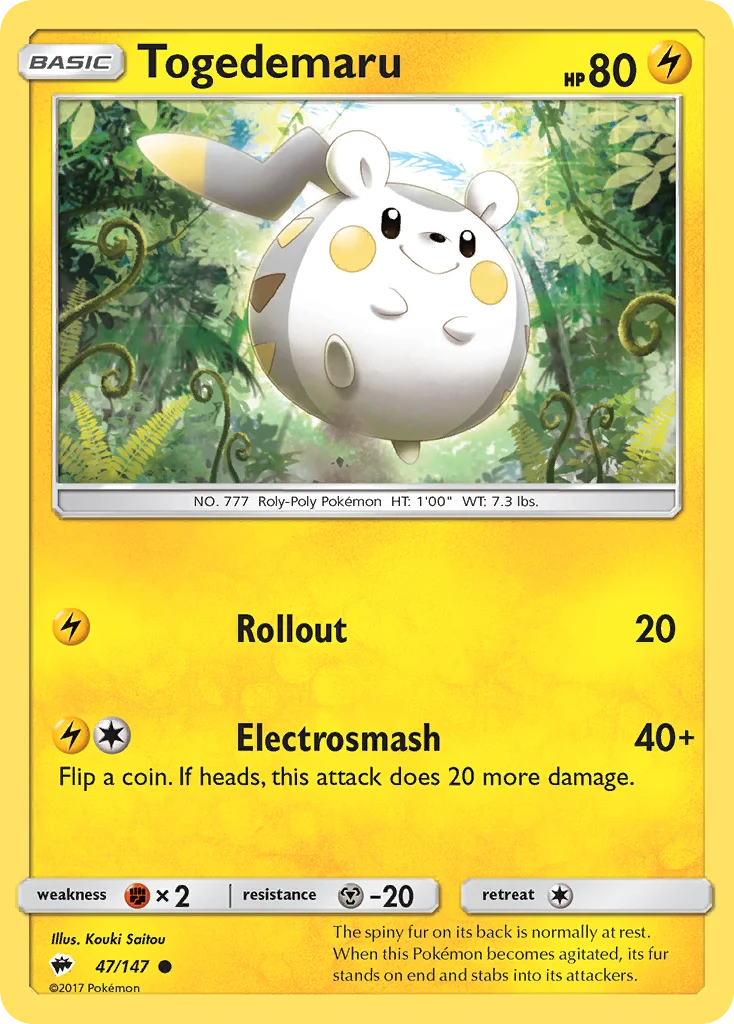 Togedemaru Pokemon card