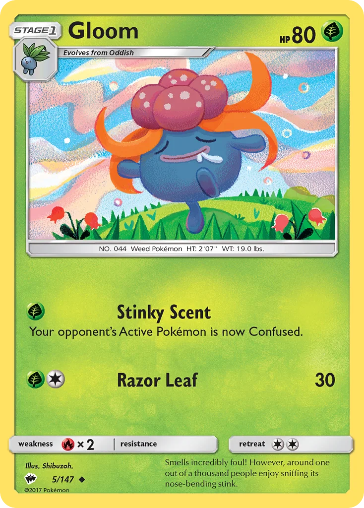 Gloom Pokemon card