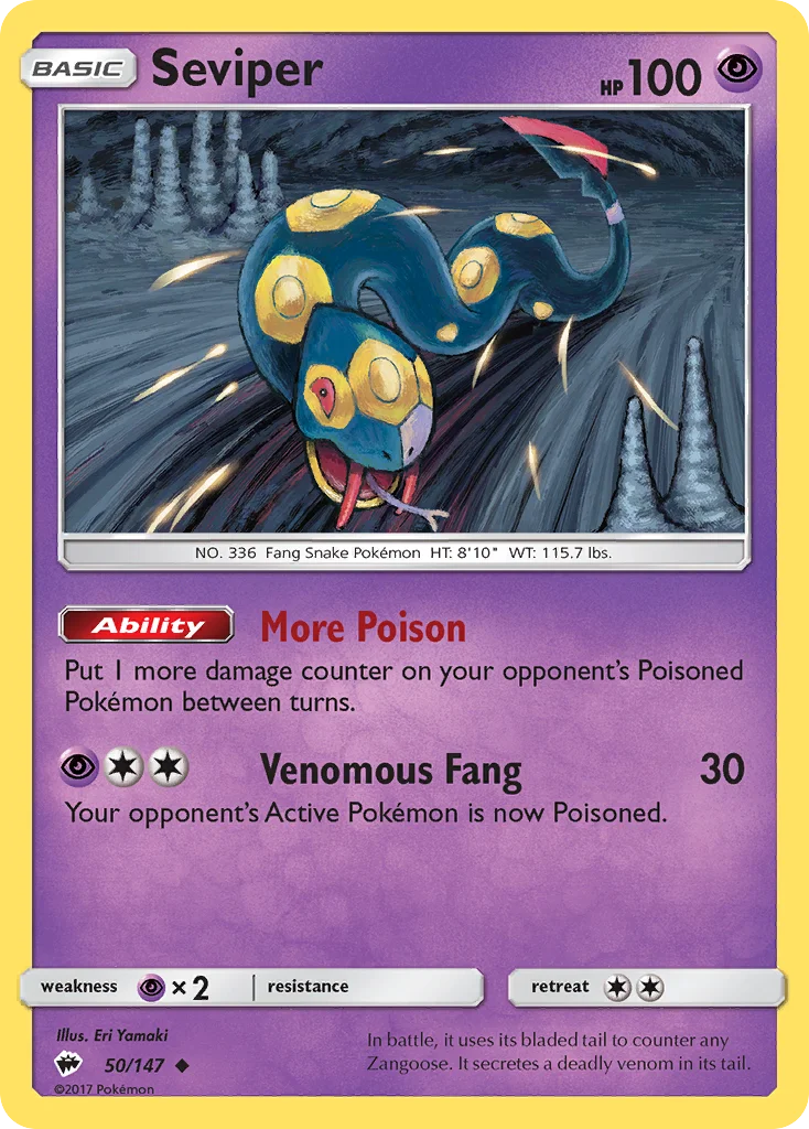 Seviper Pokemon card