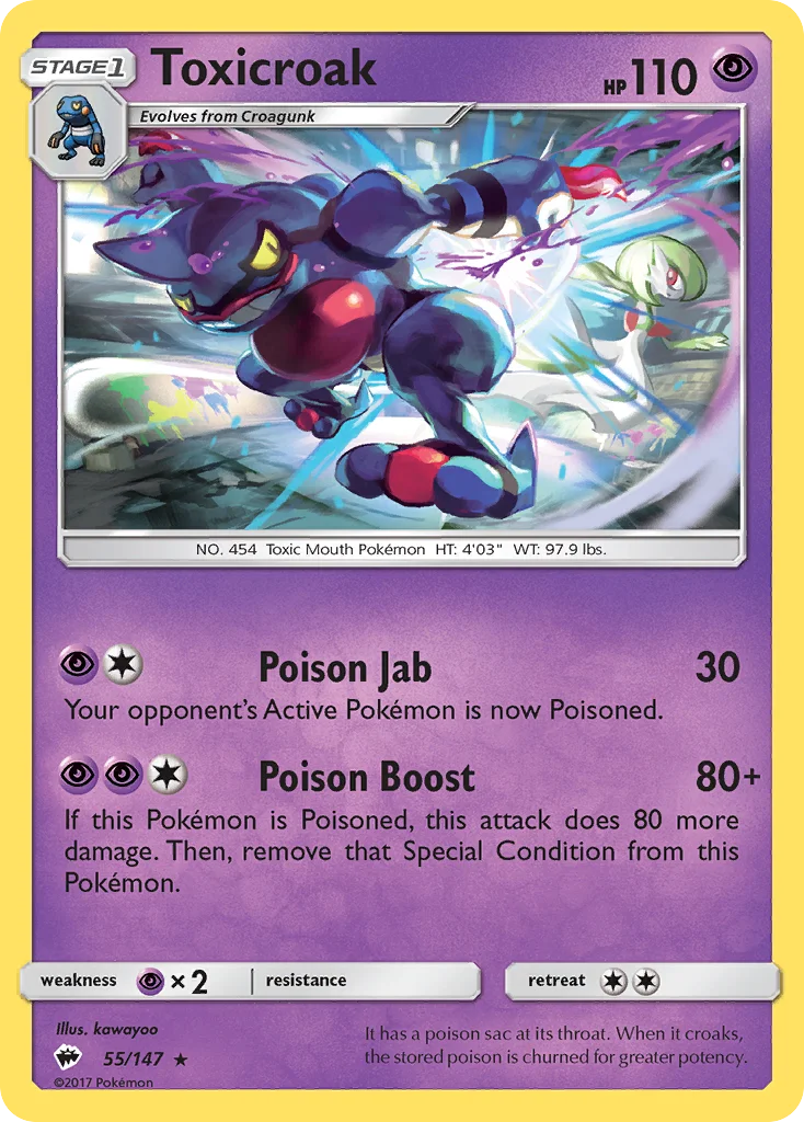 Toxicroak Pokemon card