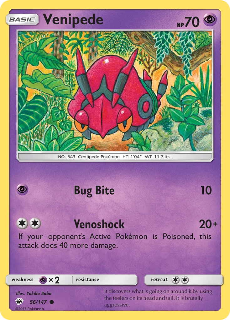 Venipede Pokemon card