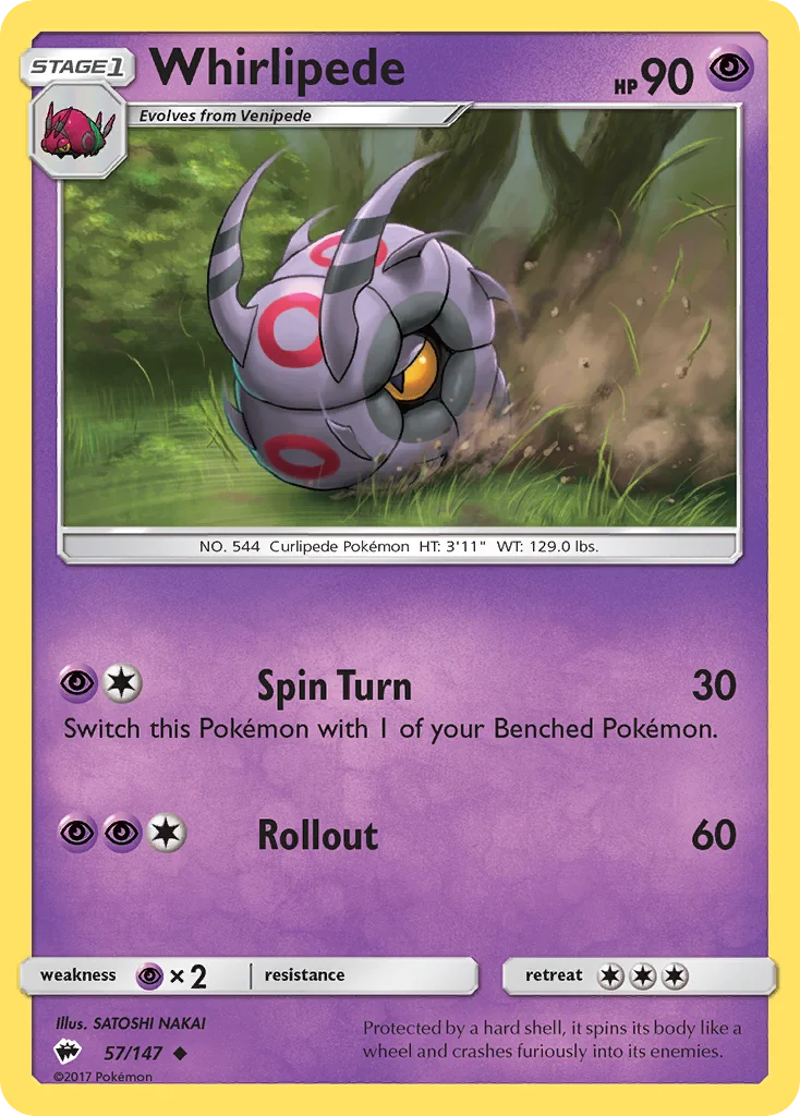 Whirlipede Pokemon card