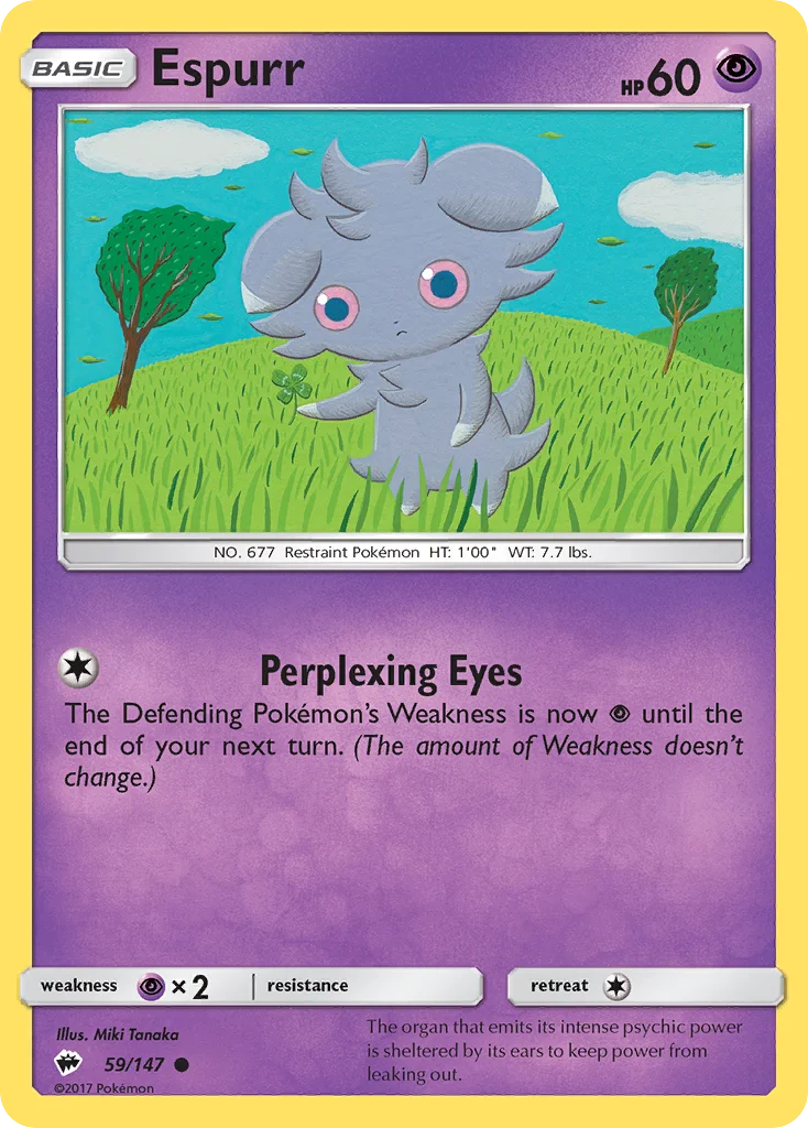 Espurr Pokemon card