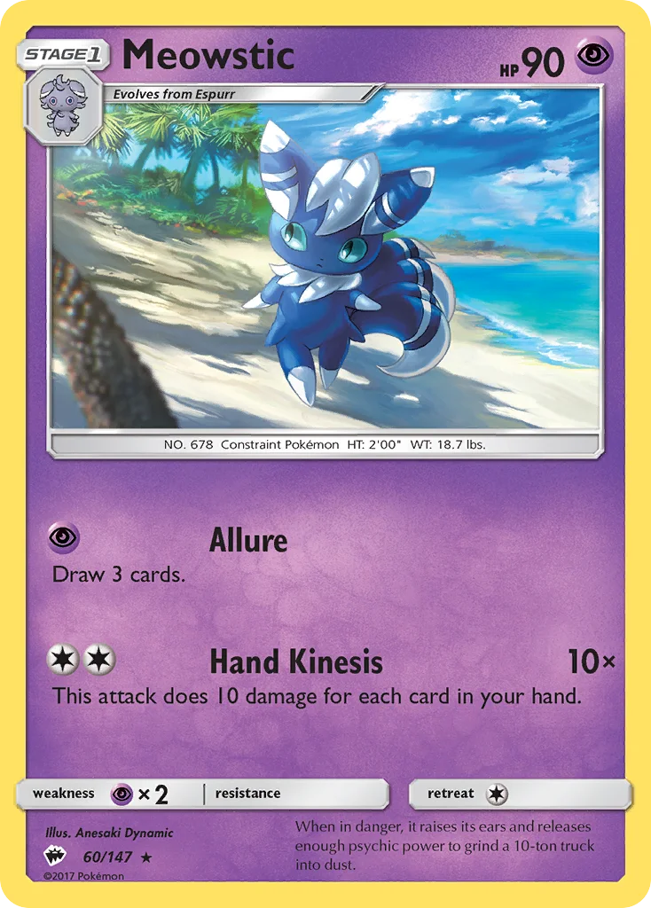 Meowstic Pokemon card