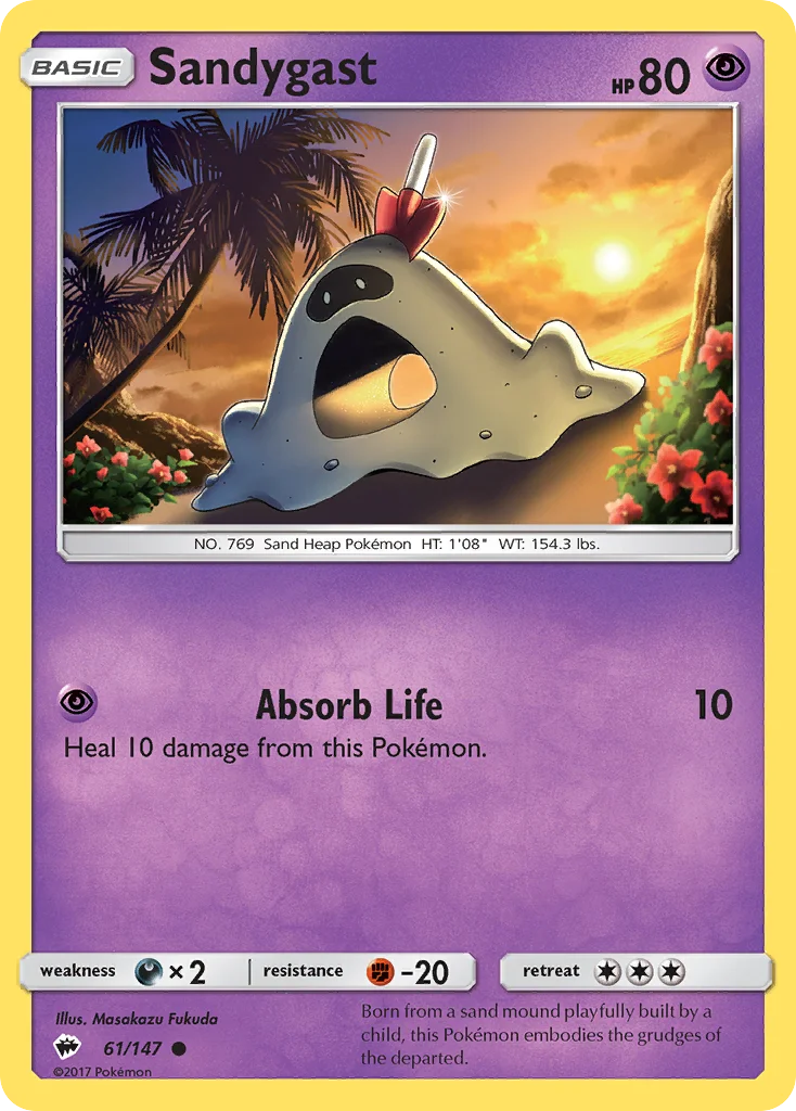 Sandygast Pokemon card