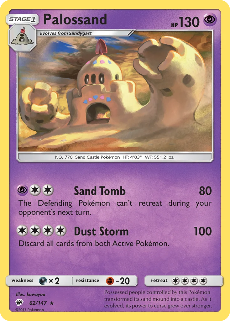 Palossand Pokemon card