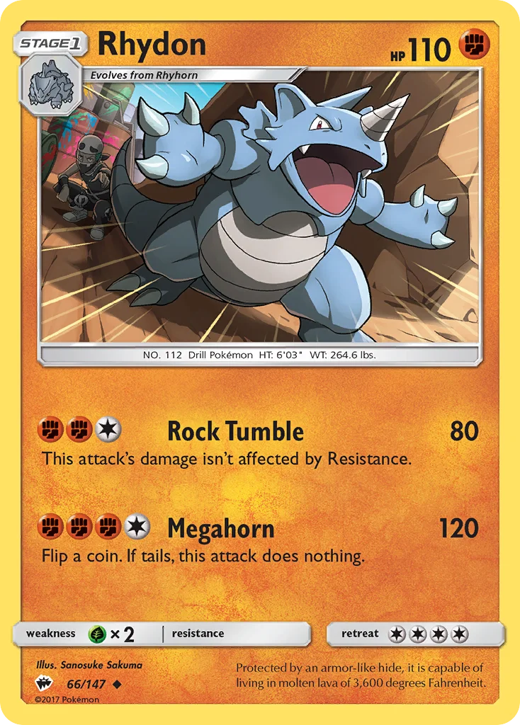 Rhydon Pokemon card