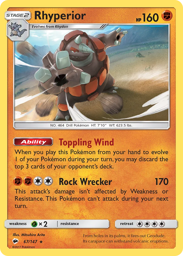 Rhyperior Pokemon card